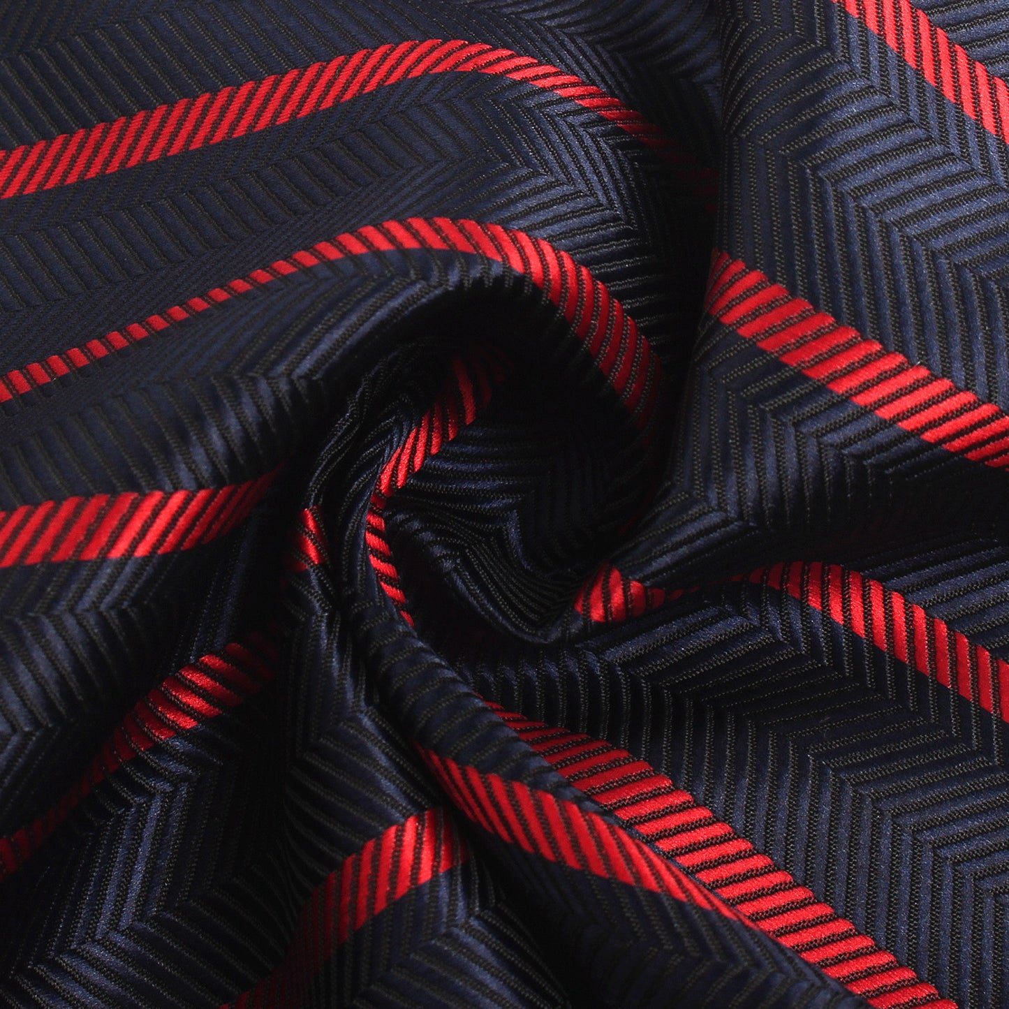 CWKOON Striped Navy Blue Red Mens Tie Formal Necktie Pocket Squares Ties Clips Cufflinks Classic for Men Gift Box Set