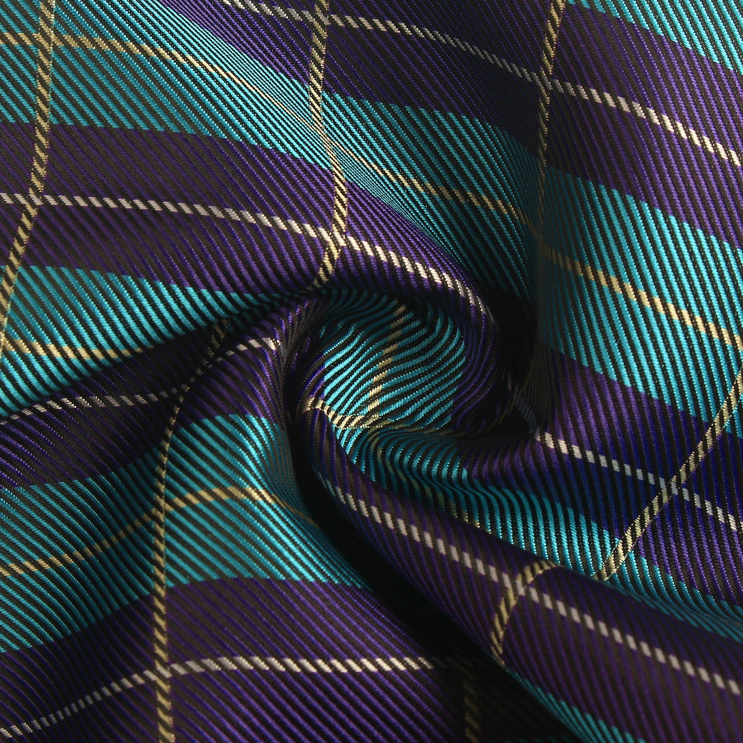 CWKOON Plaid Aqua Purple Mens Tie Formal Necktie Pocket Squares Ties Clips Cufflinks Classic for Men Gift Box Set