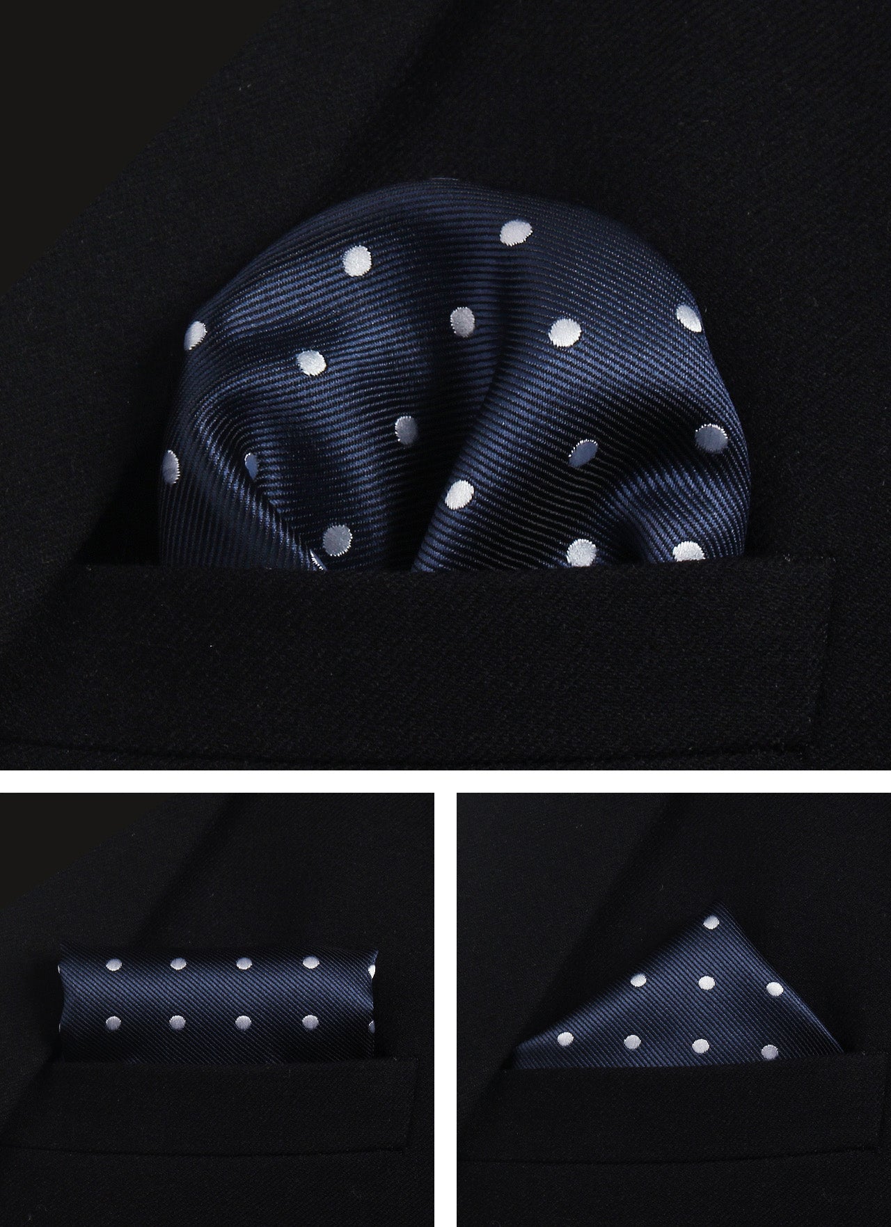 CWKOON Polka Dot Mens Tie Formal Necktie Pocket Squares Ties Clips Cufflinks Classic for Men Gift Box Set