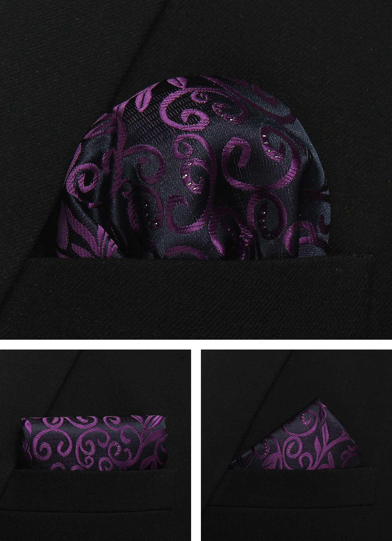 CWKOON Paisley Purple Mens Tie Formal Necktie Pocket Squares Ties Clips Cufflinks Classic for Men Gift Box Set