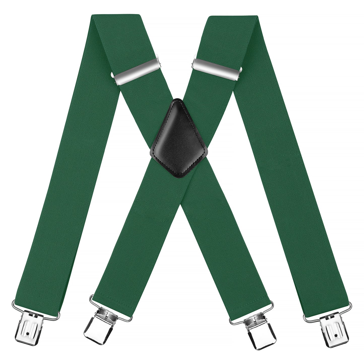 CWKOON Men's Trousers Braces with Very Strong 2 inch Wide 4 Clips Heavy Duty Suspenders for Men X Style Adjustable Suspender